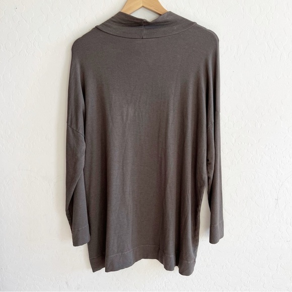 Bryn Walker Dimitri Tunic Top Oversized Brown Boxy Terry Knit - Picture 2 of 6